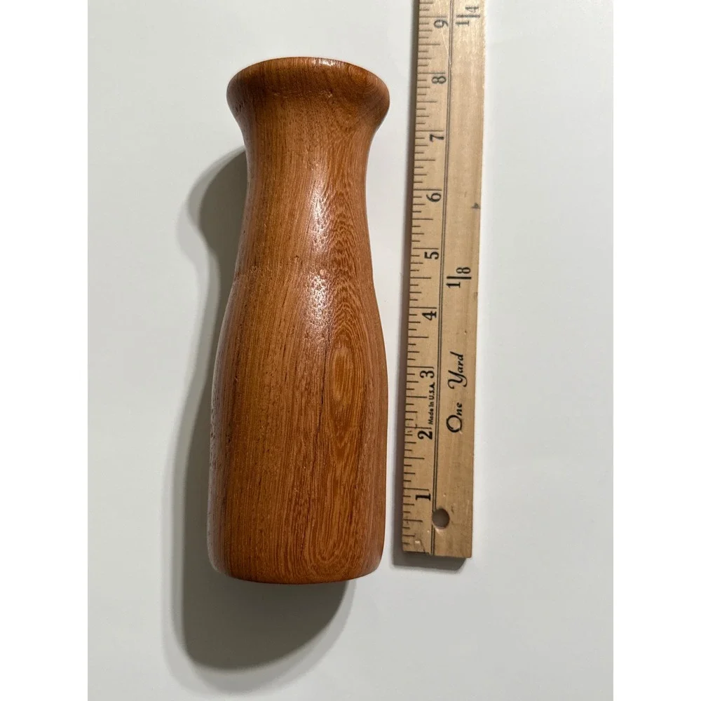 Don Prevatt Hand Crafted Wooden Bud Vase Mid Century Modern Artisan Decor 8.5